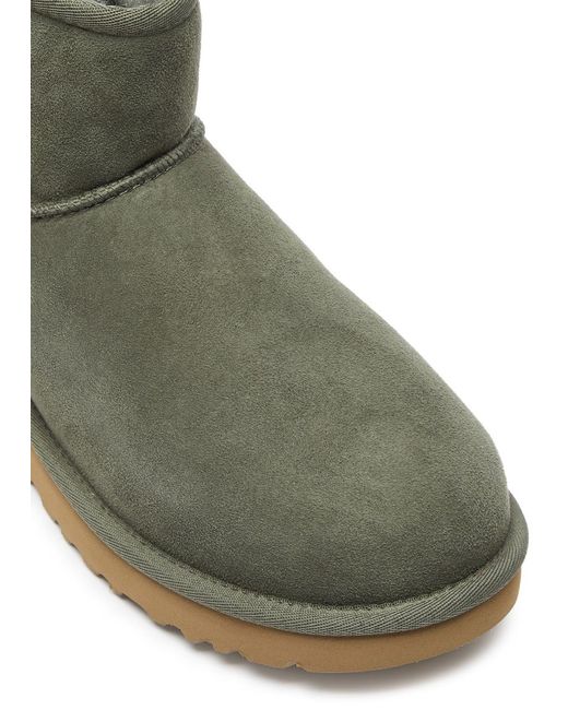 Ugg Green Classic Mini Regenerate Suede Ankle Boots, Boots,