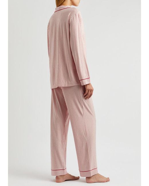 Eberjey Pink Gisele Striped Stretch-modal Pyjama Set