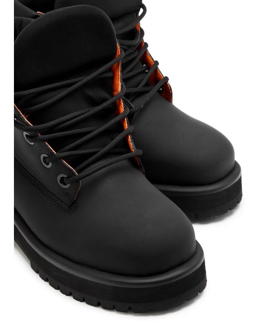 PDF CHANNEL Strada Gum Leather Boots in Black for Men | Lyst