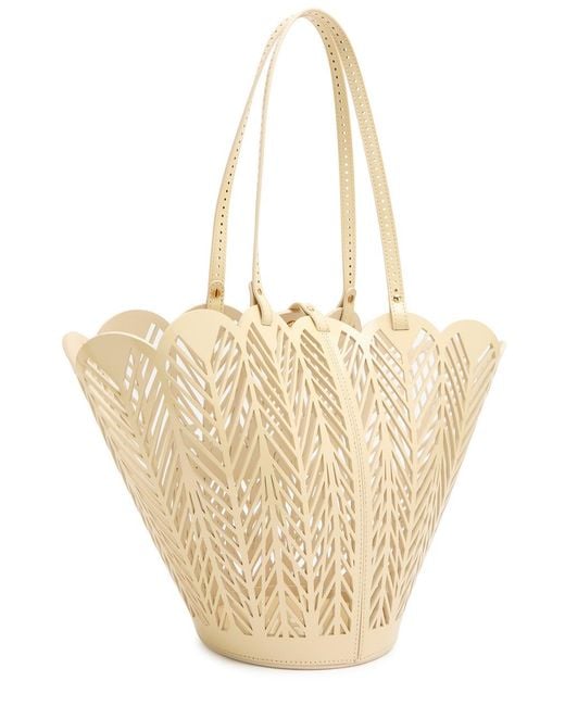 Chloé Natural Soleil Patent Leather Basket Bag
