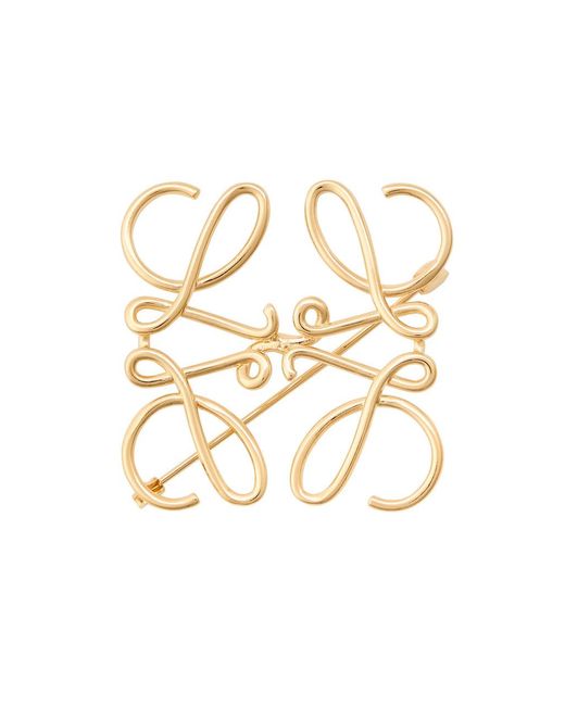 Loewe White Anagram Brooch