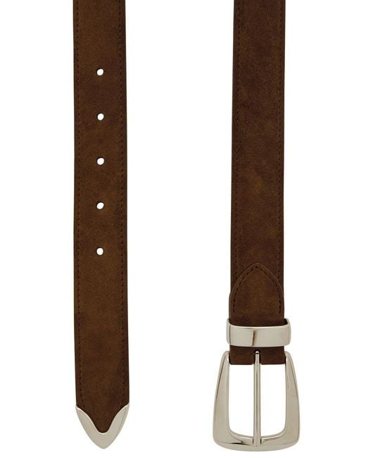 Khaite Brown Benny Suede Belt