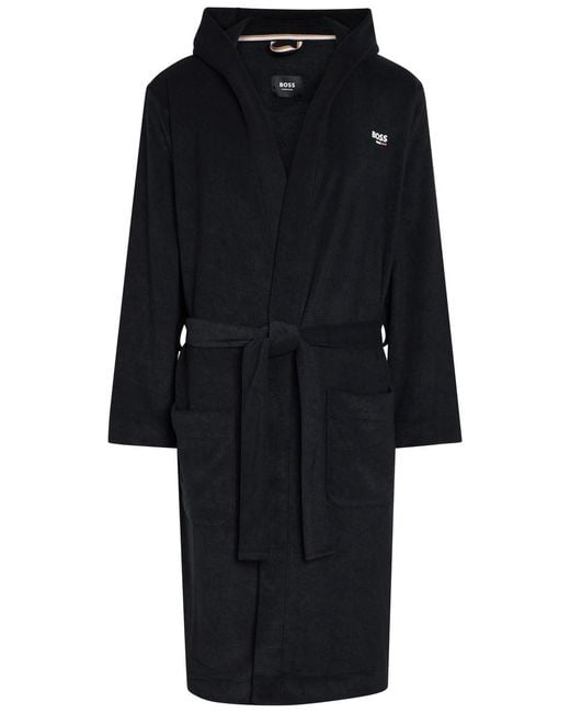 Boss Black Hooded Terry Robe for men