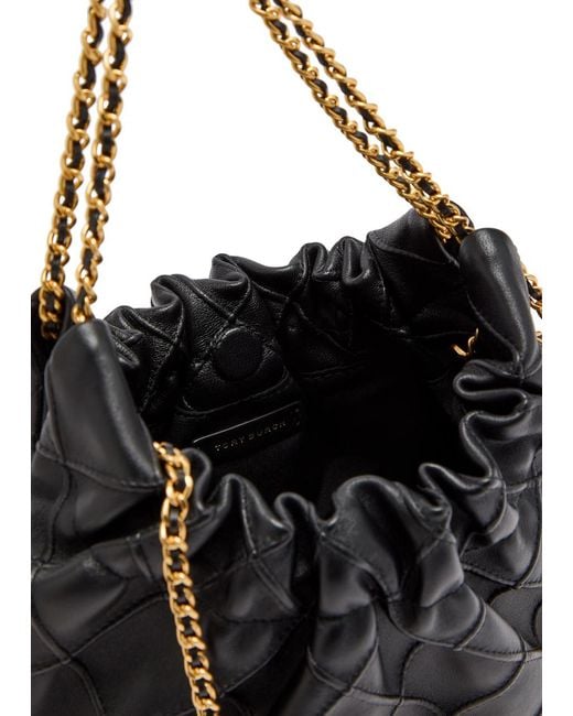 Tory Burch Black Fleming Mini Leather Cross-Body Bag