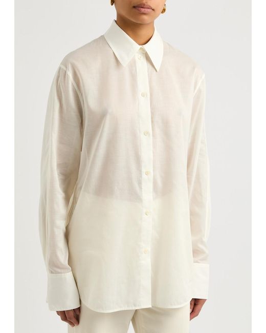 Totême  White Cotton-Blend Shirt
