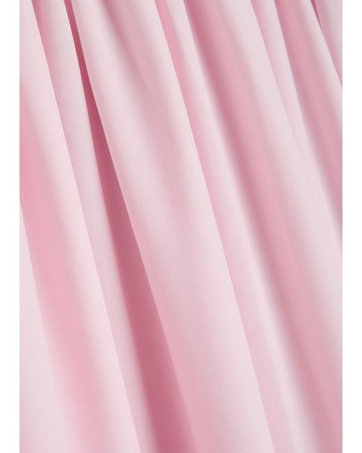 Ronny Kobo Pink Irulan Ruched Stretch-Jersey Maxi Dress