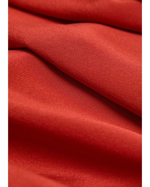 Joseph Red Yas Belted Silk Shirt
