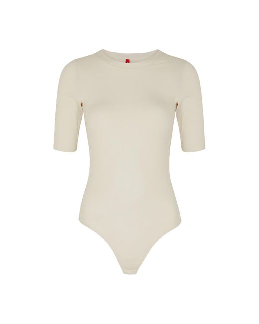 Spanx Natural Suit Yourself Ribbed Stretch-Jersey Bodysuit