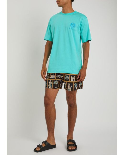 Boardies Blue Maya Printed Cotton T-Shirt for men