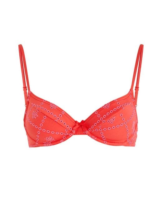 Damson Madder Uma Embroidered Underwired Bikini Top