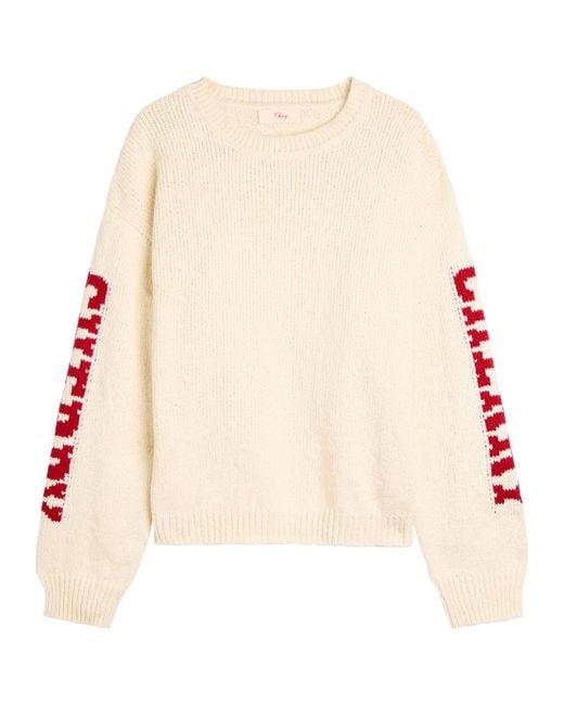 CHERRY LA Natural Logo Cotton-Knit Jumper for men