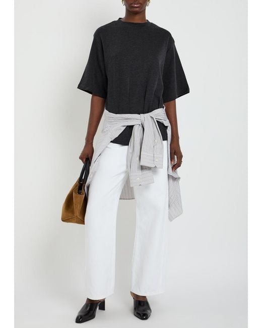 Rohe Black Oversized Merino Wool T-Shirt