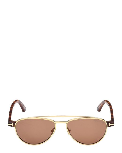 Tom Ford Brown Anthony Aviator-Style Sunglasses for men