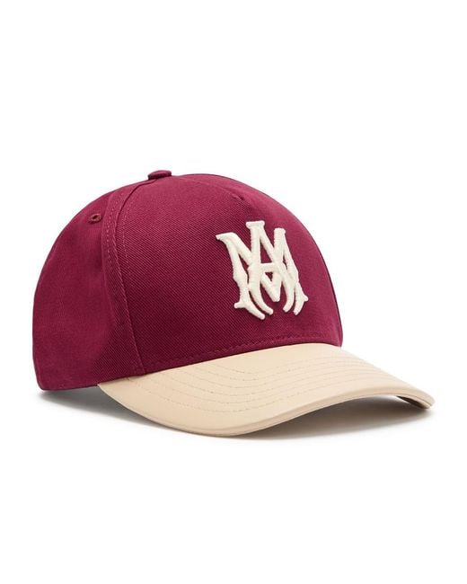 Amiri Two Tone Logo-Embroidered Cotton Cap for men