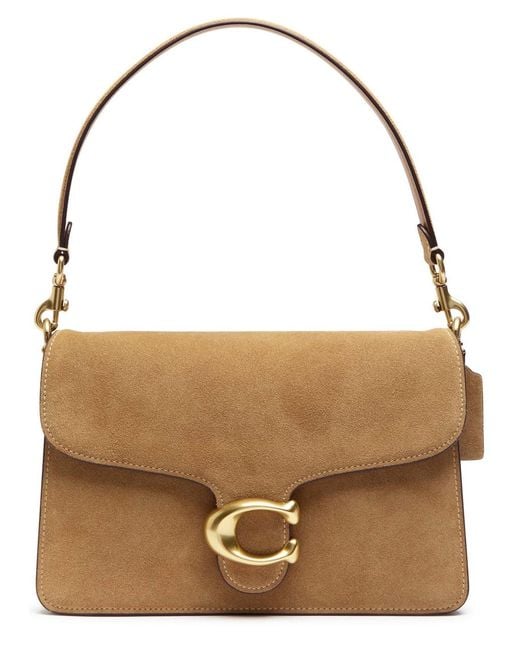 COACH Brown Tabby Suede Shoulder Bag