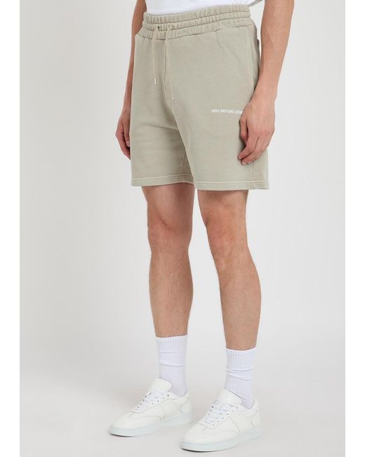 MKI Miyuki-Zoku Gray Uniform Logo-Print Cotton-Blend Shorts for men