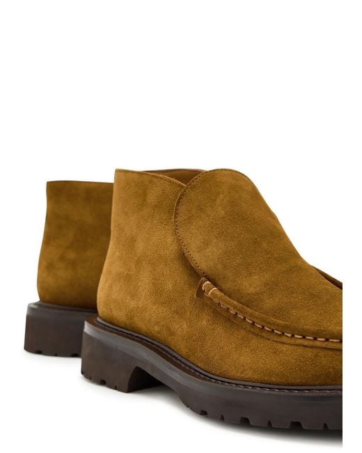 LEGRES Brown Suede Loafers