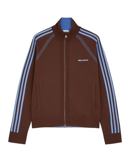 Adidas Brown X Wales Bonner Logo-embroidered Knitted Track Jacket