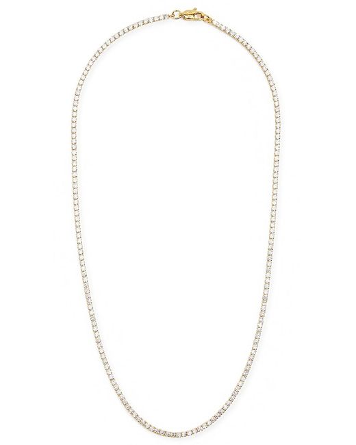 CERNUCCI White Tennis Micro Crystal-Embellished Necklace