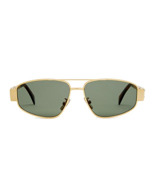 Céline Green Aviator-style D-frame Sunglasses
