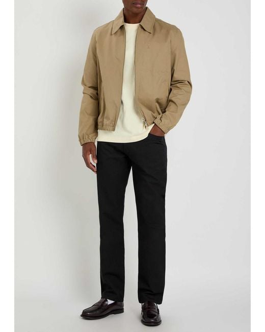 Citizens of Humanity Black Elijah Straight-Leg Cotton-Blend Trousers for men