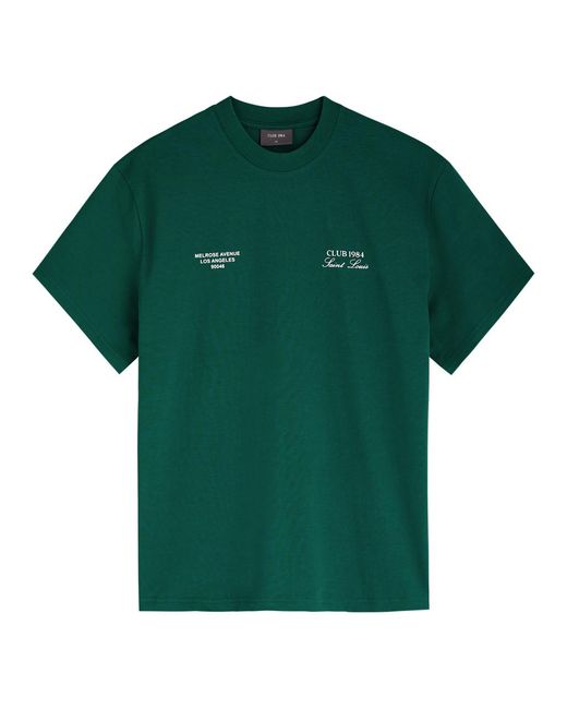 Club 1984 Green Melrose Printed Cotton T-Shirt for men