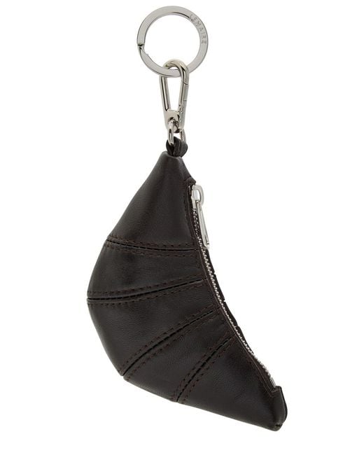 Lemaire Black Croissant Mini Leather Bag Charm