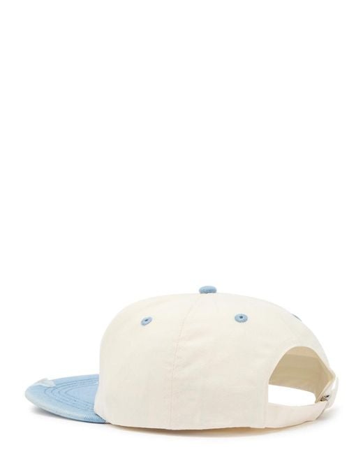 Picante White Peaks Crew Embroidered Cotton And Denim Cap for men