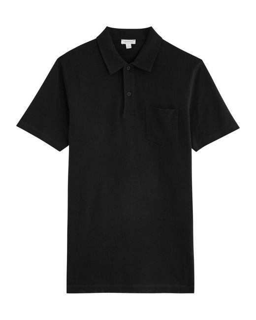 Sunspel Black Striped Cotton T-shirt for men