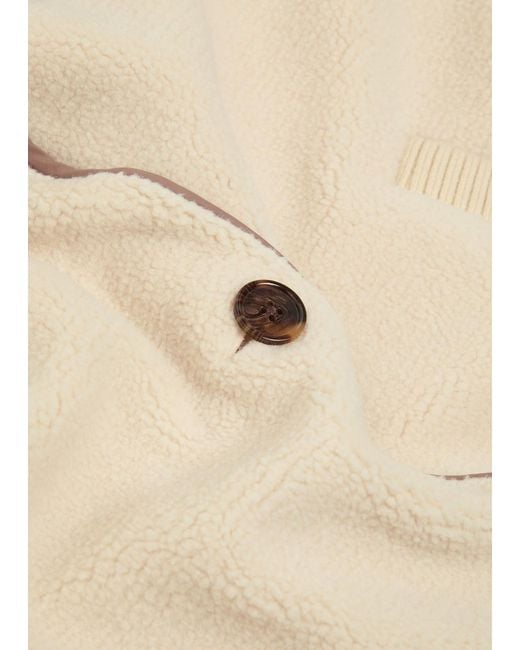 Varley Natural Romane Contrasting-Trim Sherpa Jacket