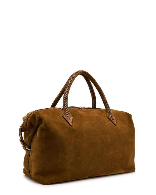 Metier Brown Vérité City Suede Top Handle Bag