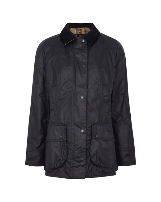 Barbour Black Beadnell Waxed Cotton Jacket