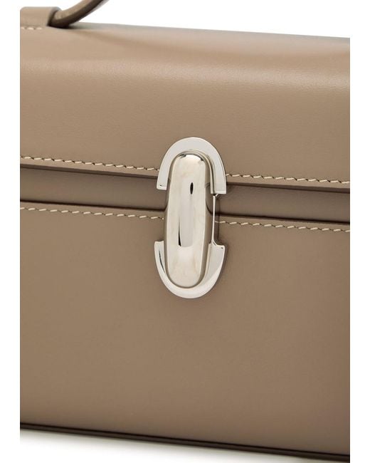 SAVETTE Brown Symmetry Leather Pochette