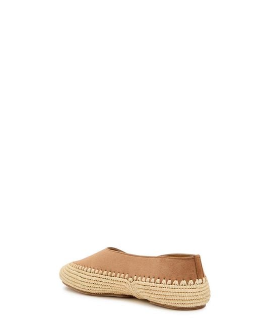 Gabriela Hearst Brown Strength Raffia And Suede Flats
