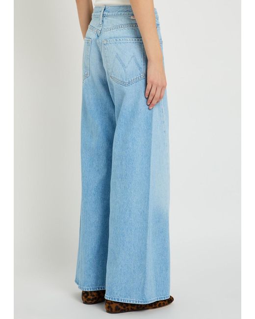 Mother Blue The Lemon Twist Wide-Leg Denim Jeans