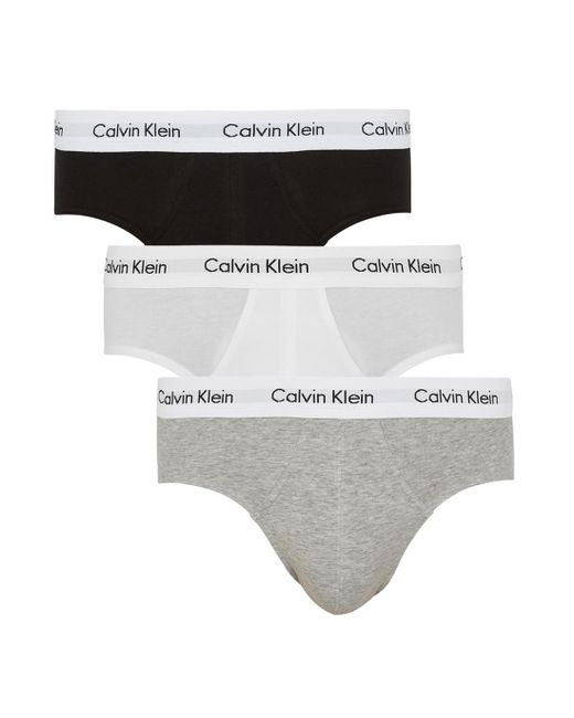 CALVIN KLEIN Stretch cotton briefs - set of three