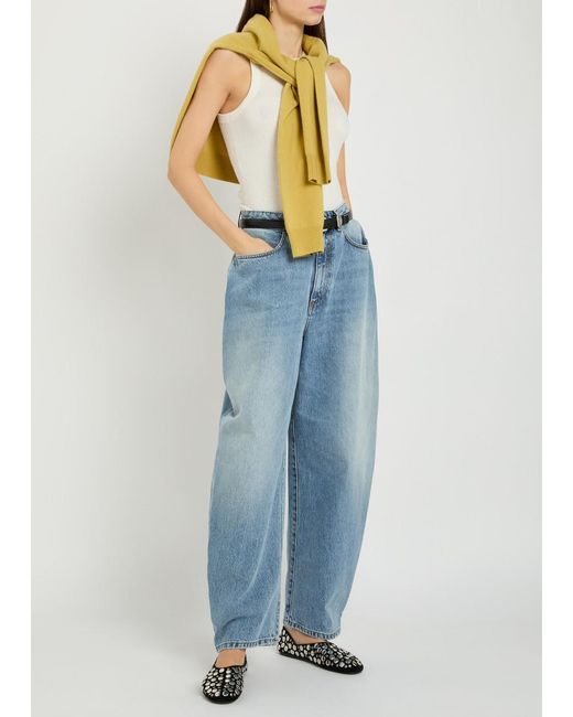 Lisa Yang White Amaya Ribbed Cotton And Cashmere-Blend Tank Top