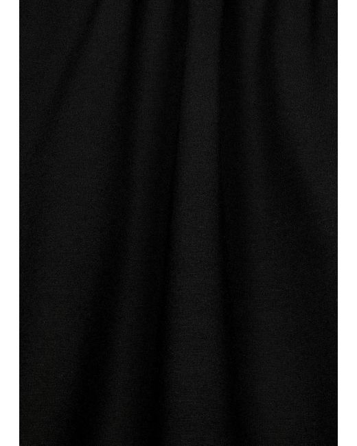 Diane von Furstenberg Black Gregory Flared Stretch-Jersey Trousers