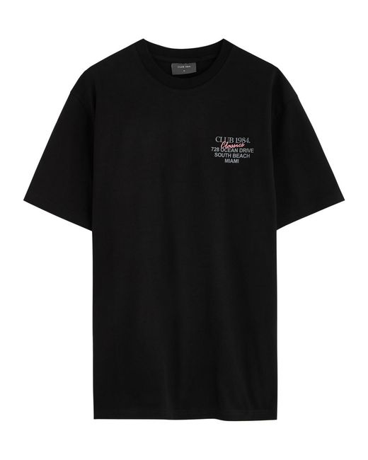 Club 1984 Black Vice City Printed Cotton T-Shirt for men