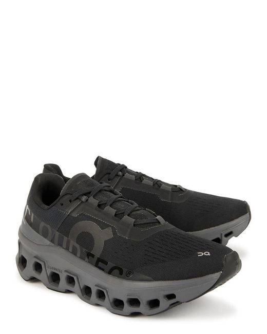 On Shoes Black Cloudmster Knitted Sneakers