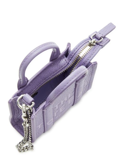 Marc Jacobs The Tote Nano Leather Bag Charm in Purple Lyst