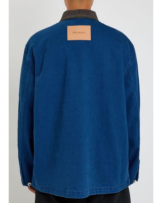 J.W. Anderson Blue Denim Overshirt for men