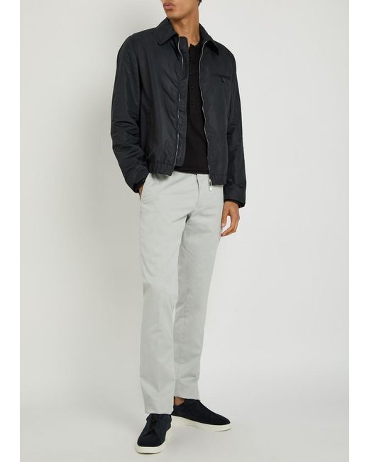 Slowear Black Shell Bomber Jacket for men