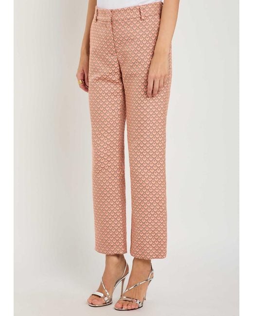 LaDoubleJ Pink 24/7 Tulip-Jacquard Trousers