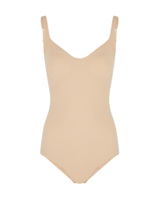 Wolford White Mat De Luxe Forming Stretch-jersey Bodysuit