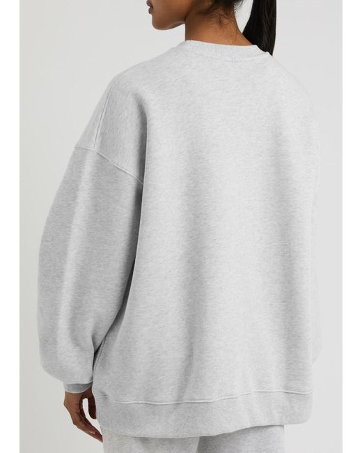 ROTATE SUNDAY Gray Logo-Embroidered Cotton Sweatshirt