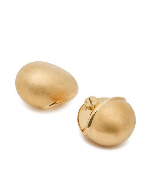 Jacquemus Natural Les Bouclés Raisin Brushed Drop Earrings