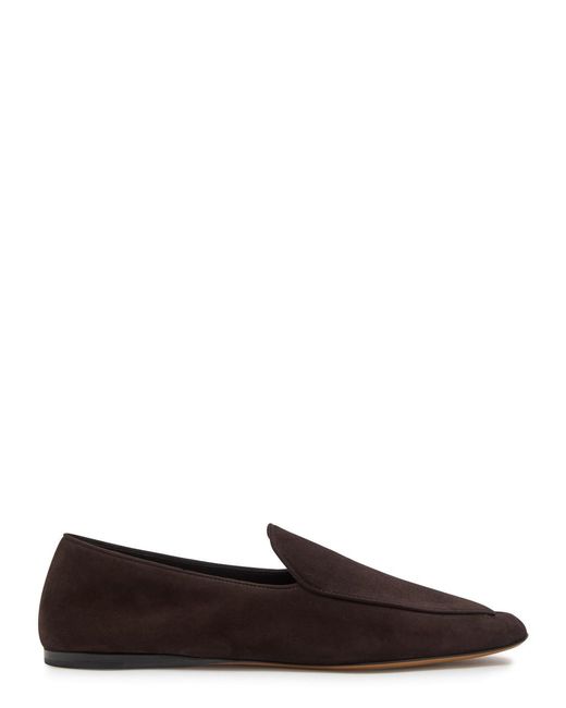 The Row Brown Awar Suede Loafers