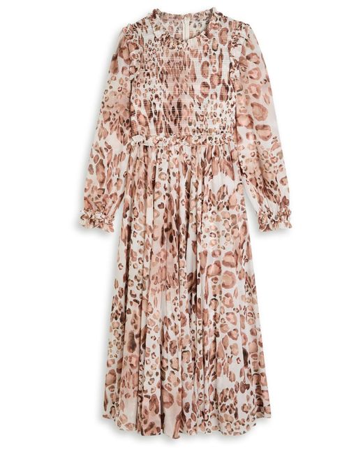 Needle & Thread Multicolor Print Chiffon Midi Dress