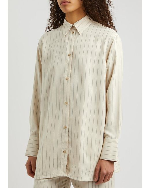 Totême  White Pinstriped Shirt